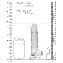 Real Rock Crystal Gode Crystal Clear 14 x 3.5cm Transparent